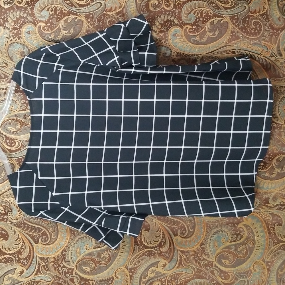 Windowpane Check Blouse - Picture 7 of 8